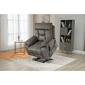 Fauteuil inclinable releveur électrique en velours gris avec massage – Une place