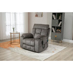 Fauteuil inclinable releveur électrique en velours gris avec massage – Une place