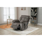 Fauteuil inclinable releveur électrique en velours gris avec massage – Une place