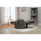 Fauteuil inclinable releveur électrique en velours gris avec massage – Une place