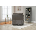 Fauteuil inclinable releveur électrique en velours gris avec massage – Une place