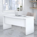 Bureau d'angle 60W, blanc pur / gris / anthracite, une personne