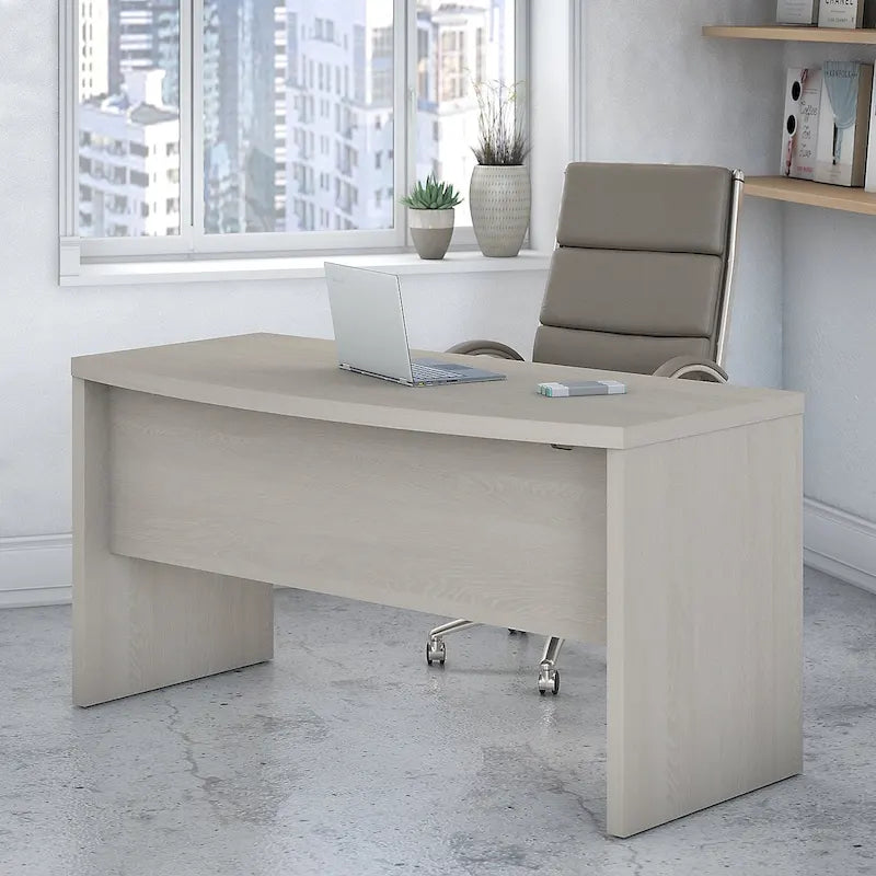 Bureau d'angle 60W, blanc pur / gris / anthracite, une personne