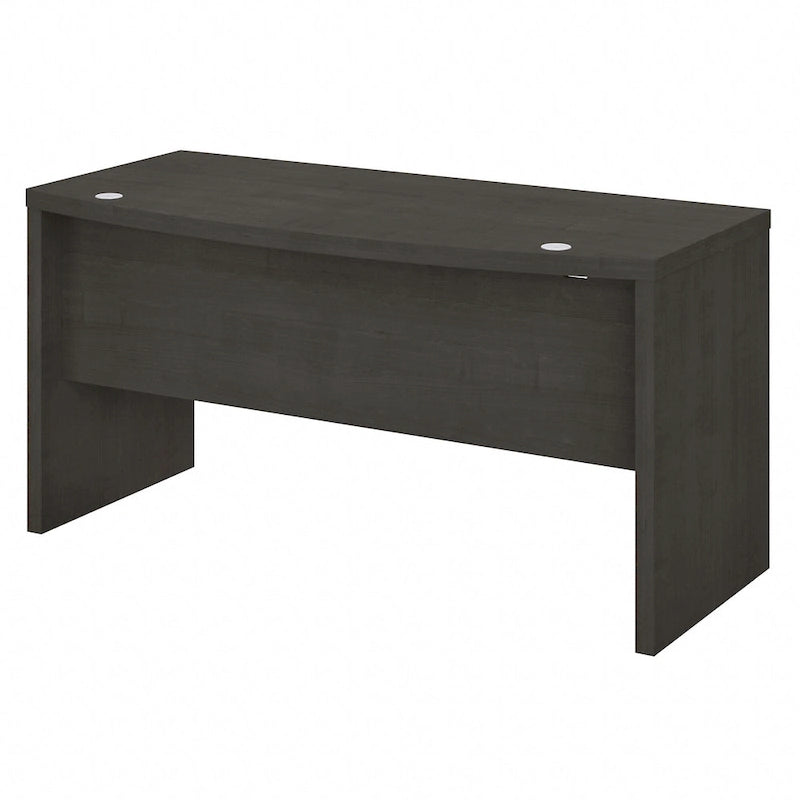 Bureau d'angle 60W, blanc pur / gris / anthracite, une personne