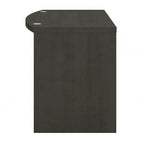 Bureau d'angle 60W, blanc pur / gris / anthracite, une personne
