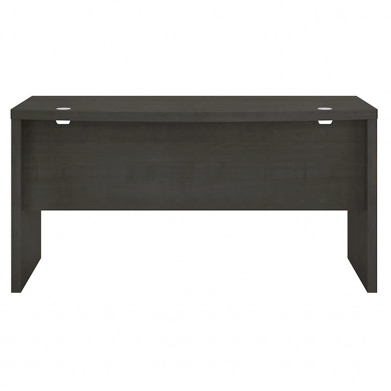 Bureau d'angle 60W, blanc pur / gris / anthracite, une personne