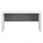Bureau d'angle 60W, blanc pur / gris / anthracite, une personne