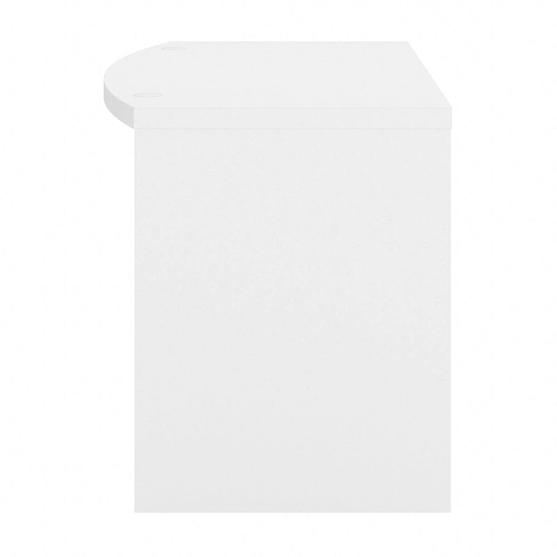 Bureau d'angle 60W, blanc pur / gris / anthracite, une personne