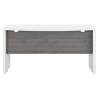 Bureau d'angle 60W, blanc pur / gris / anthracite, une personne