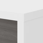 Bureau d'angle 60W, blanc pur / gris / anthracite, une personne