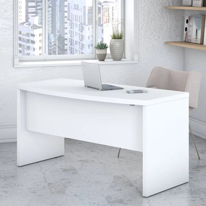 Bureau d'angle 60W, blanc pur / gris / anthracite, une personne
