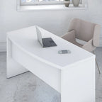 Bureau d'angle 60W, blanc pur / gris / anthracite, une personne
