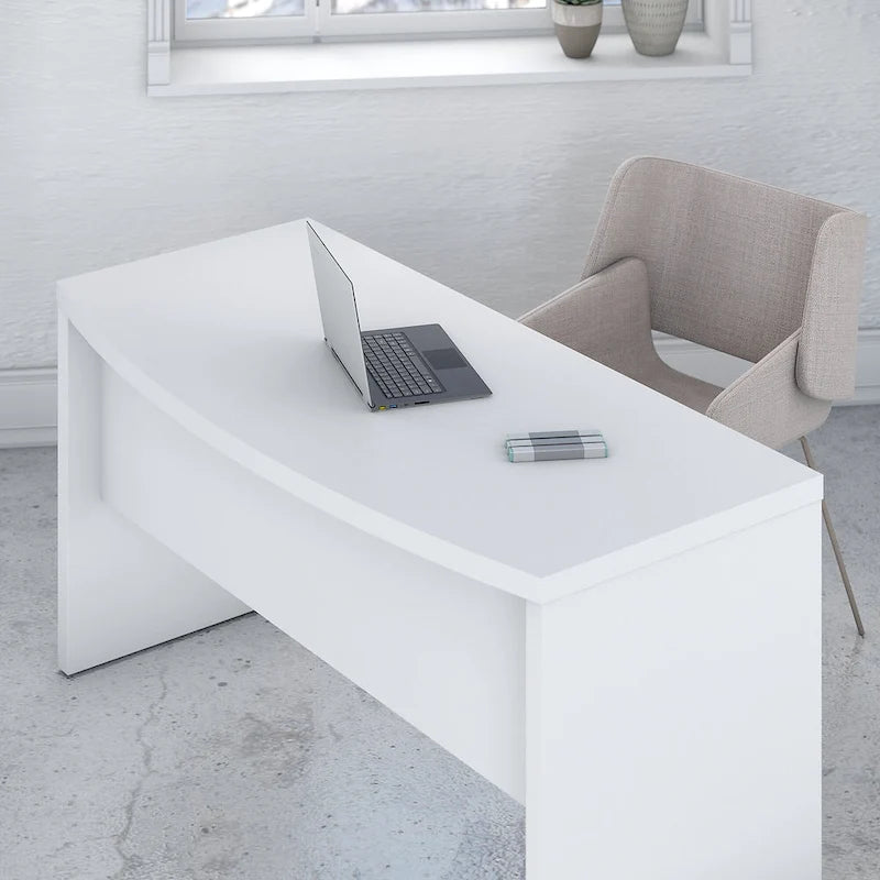 Bureau d'angle 60W, blanc pur / gris / anthracite, une personne