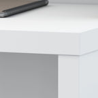 Bureau d'angle 60W, blanc pur / gris / anthracite, une personne