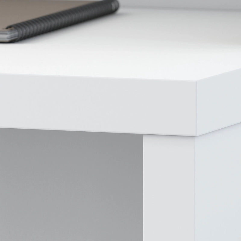 Bureau d'angle 60W, blanc pur / gris / anthracite, une personne