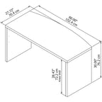 Bureau d'angle 60W, blanc pur / gris / anthracite, une personne