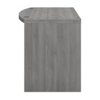 Bureau d'angle 60W, blanc pur / gris / anthracite, une personne