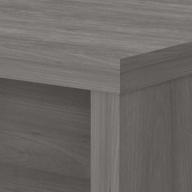 Bureau d'angle 60W, blanc pur / gris / anthracite, une personne