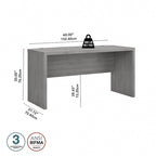 Bureau d'angle 60W, blanc pur / gris / anthracite, une personne