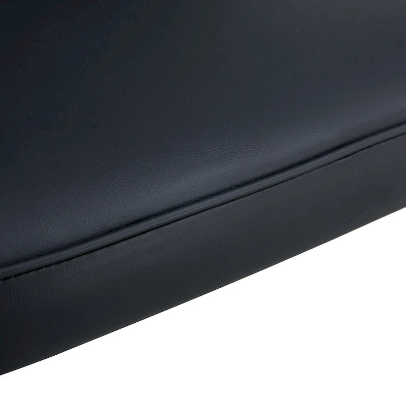 Lot de 4 chaises de salle à manger – Gris / Noir, Assise en cuir PU, Pieds en métal