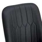 Lot de 4 chaises de salle à manger – Gris / Noir, Assise en cuir PU, Pieds en métal