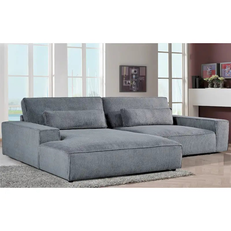 Canapé d'angle réversible de 268 cm – Côtelé, plusieurs coloris, 3-4 places