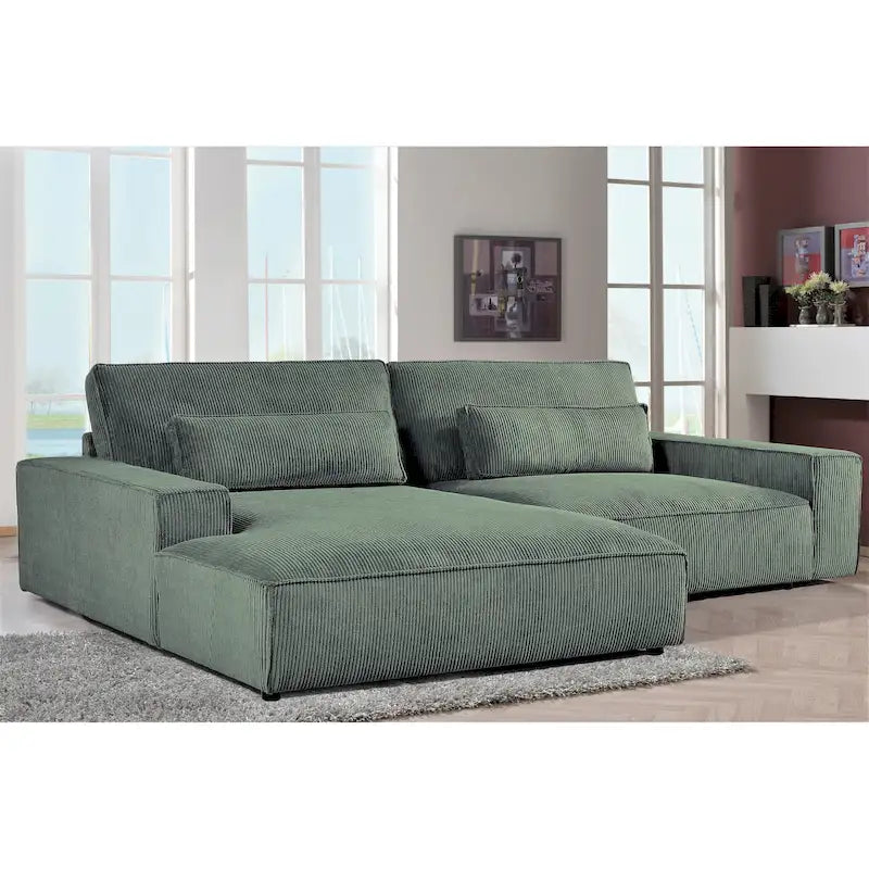 Canapé d'angle réversible de 268 cm – Côtelé, plusieurs coloris, 3-4 places