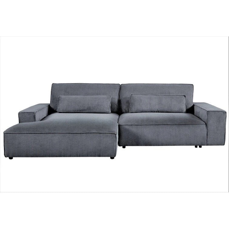 Canapé d'angle réversible de 268 cm – Côtelé, plusieurs coloris, 3-4 places