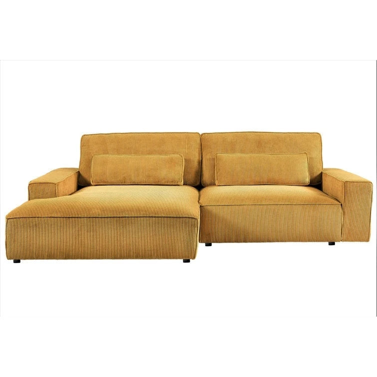 Canapé d'angle réversible de 268 cm – Côtelé, plusieurs coloris, 3-4 places