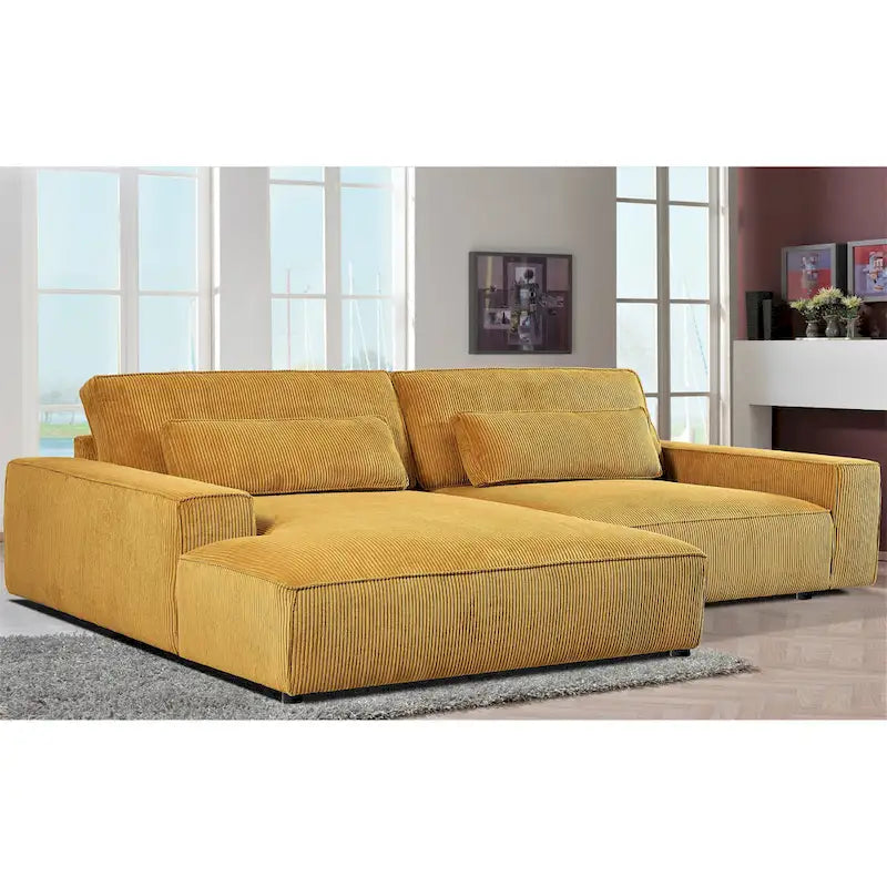 Canapé d'angle réversible de 268 cm – Côtelé, plusieurs coloris, 3-4 places