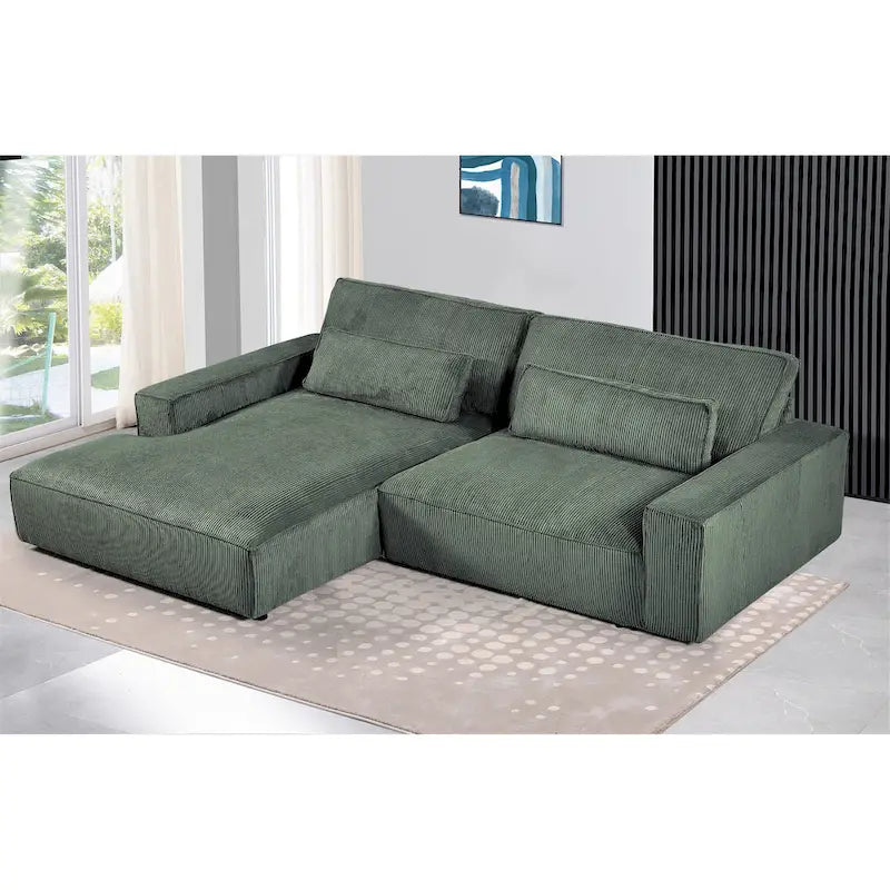 Canapé d'angle réversible de 268 cm – Côtelé, plusieurs coloris, 3-4 places
