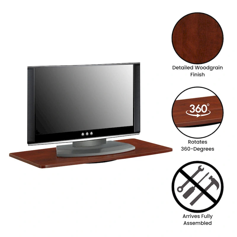 Rehausseur TV pivotant à 360° à niveau unique XL noir/cerise/blanc, pour 1 TV jusqu'à 37 po.