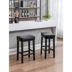 Tabouret de bar sans dossier 29", Marron / Gris / Noir, Similicuir, Individuel