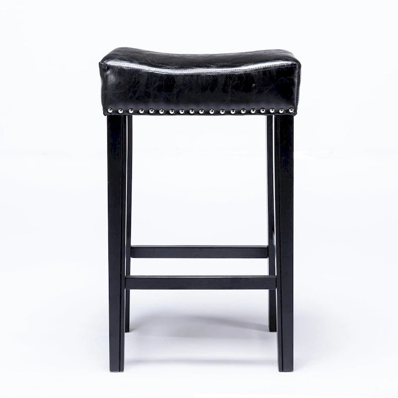 Tabouret de bar sans dossier 29", Marron / Gris / Noir, Similicuir, Individuel