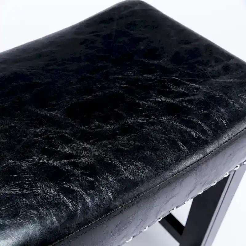 Tabouret de bar sans dossier 29", Marron / Gris / Noir, Similicuir, Individuel