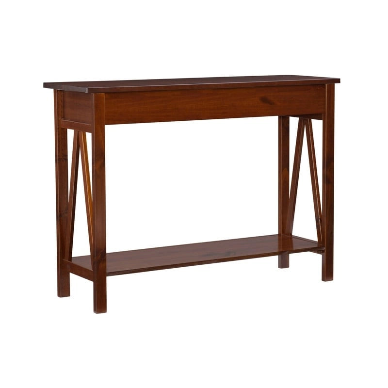 Console marron, un tiroir, 1 personne