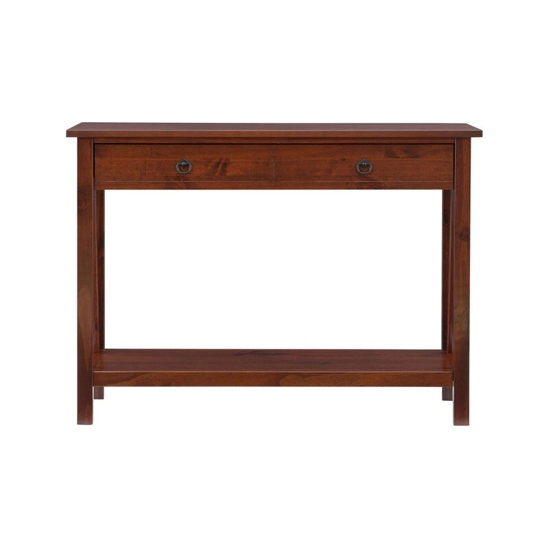 Console marron, un tiroir, 1 personne