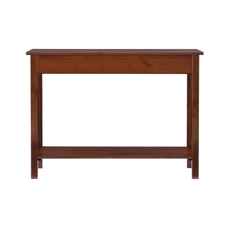 Console marron, un tiroir, 1 personne
