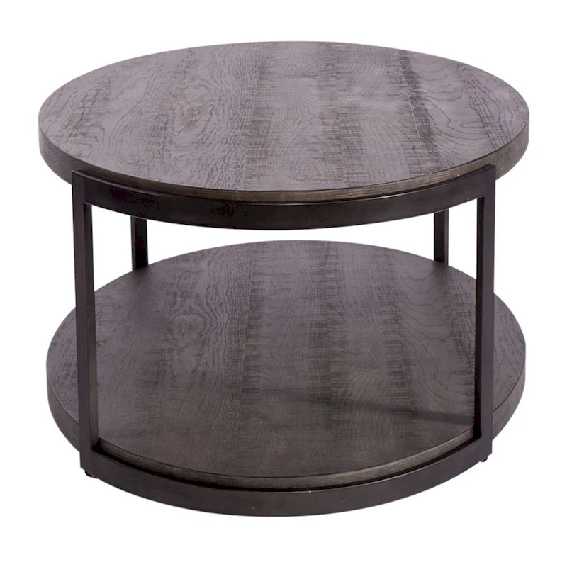 Table basse ovale Gauntlet Gray, bois et métal, 1 pièce