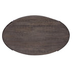 Table basse ovale Gauntlet Gray, bois et métal, 1 pièce