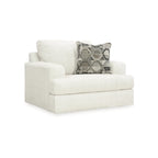 Fauteuil d'appoint surdimensionné en lin, une place