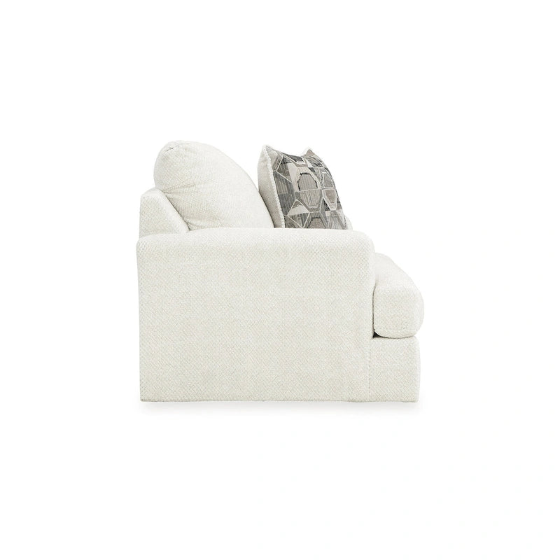 Fauteuil d'appoint surdimensionné en lin, une place
