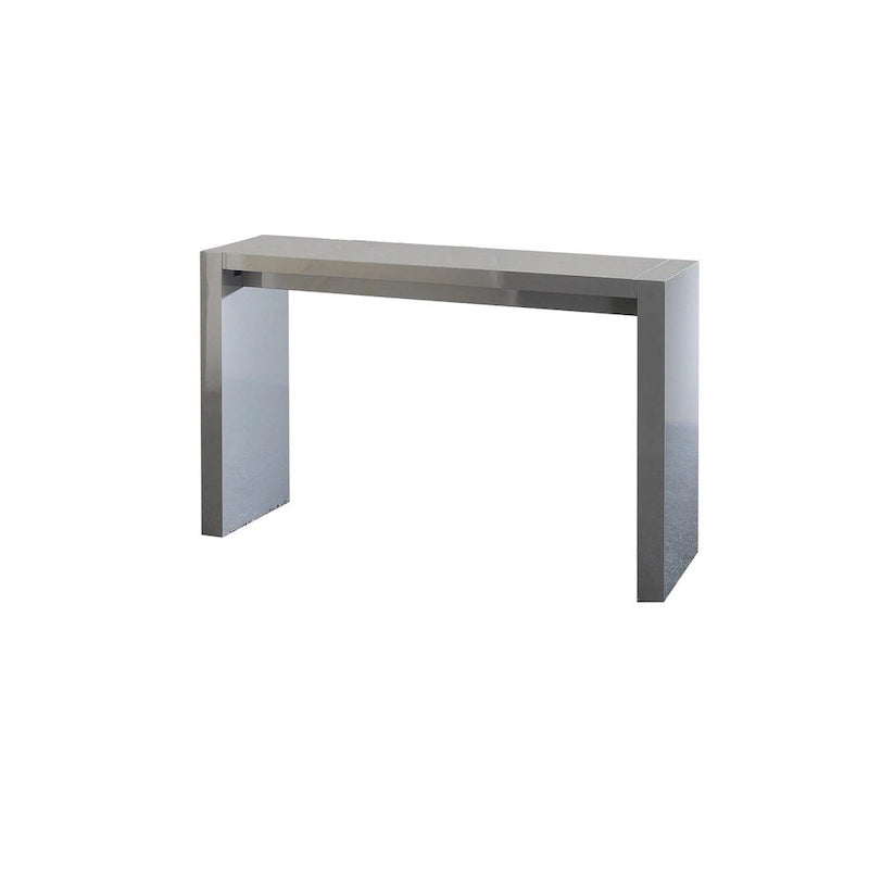 Table de bar en bois avec finition laquée blanc / noyer / gris / wengé, 2 places