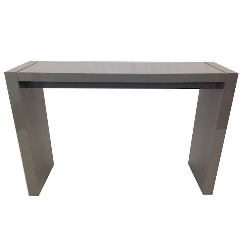 Table de bar en bois avec finition laquée blanc / noyer / gris / wengé, 2 places