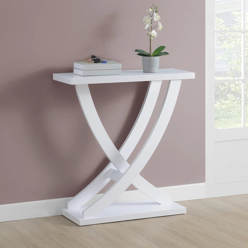 Console Criss-Cross, Expresso/Blanc, montage par 1 personne