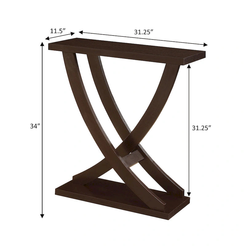 Console Criss-Cross, Expresso/Blanc, montage par 1 personne