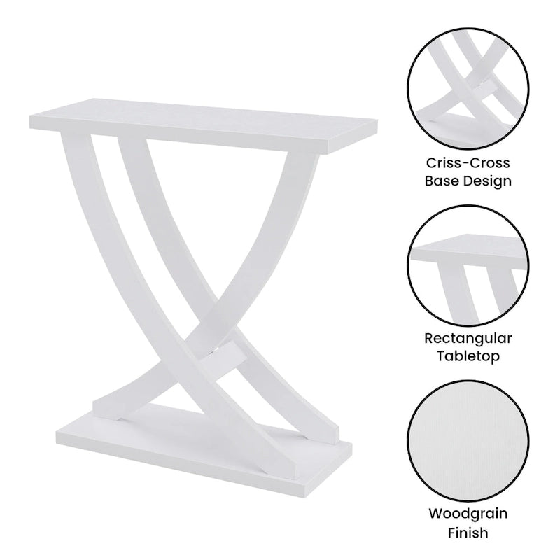 Console Criss-Cross, Expresso/Blanc, montage par 1 personne