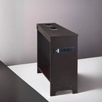 Table d'appoint à 2 niveaux avec station de charge, couleurs cerisier/expresso/noir/crème/blanc, pour 1 personne