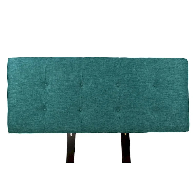 Tête de lit capitonnée en tissu sarcelle – 1 personne