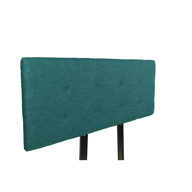 Tête de lit capitonnée en tissu sarcelle – 1 personne